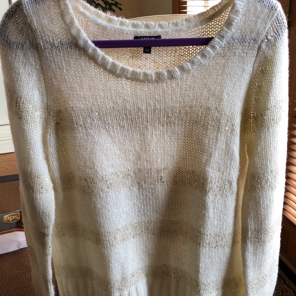 APT. 9 sparkly striped warm sweater
